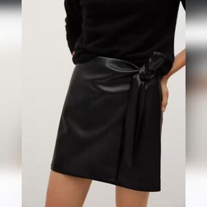 Mango Faux Leather Skirt